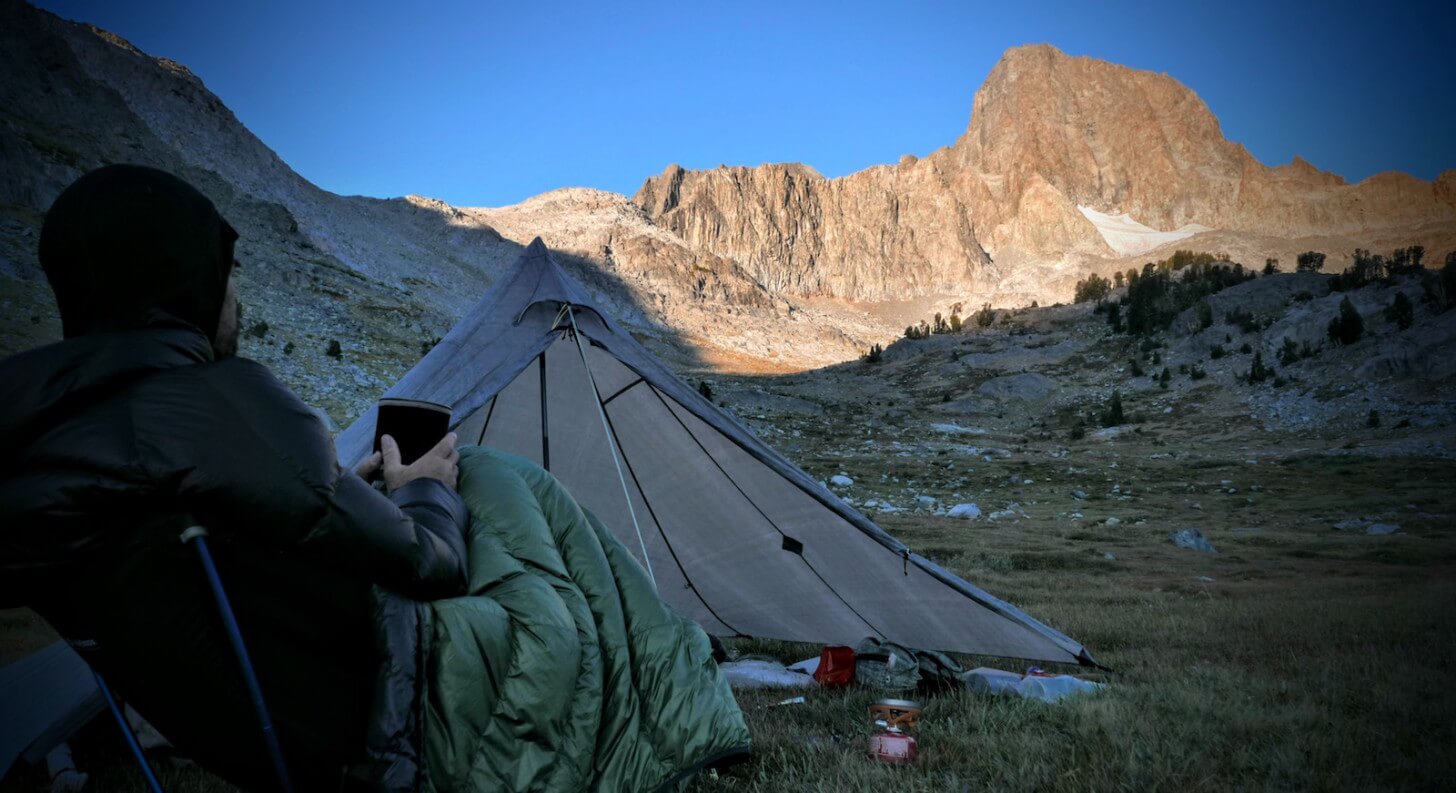 Ryan Jordan, Helinox Ground Chair, Sierra Nevada Sunrise, 2015 Backpacking Light Staff Favorite Gear