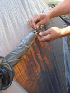GoLite Trig 2 Shelter - tent flap tie