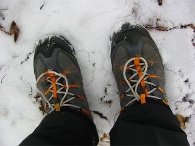 Podcast: Report from a Snow Covered Trail - Field Test Results of Low Gore-Tex Shoes, Wool Socks and Gore-Tex Socks in Near Freezing Conditions  - 1