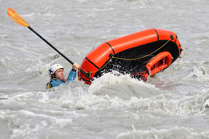 Packraft Wet Reentry Photo Demo - 2