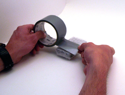 Cover all or part of the case in duct tape.