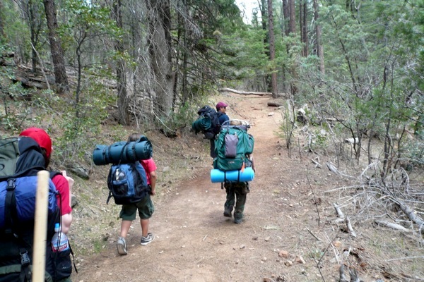 boy scout hiking backpack