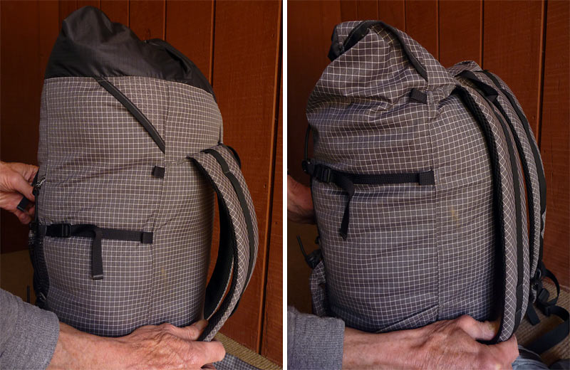 ultralight frameless backpack