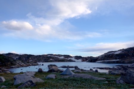 Camp at Desolation Lake.