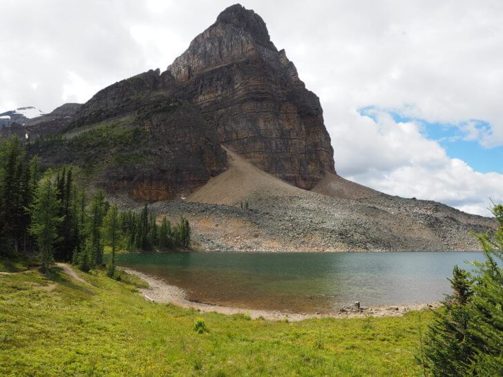 Backpacking Mount Assiniboine: Sunburst Lake and Wedgewood Peak.