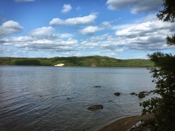 Looking out across the Ottawa River. The Quebec wilderness is on the far side.