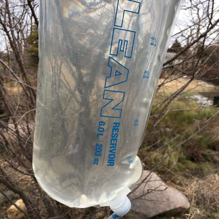 platypus gravity filter, clean water