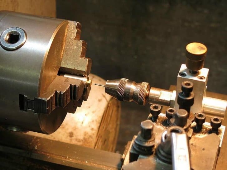 machining the stove jet on a lathe