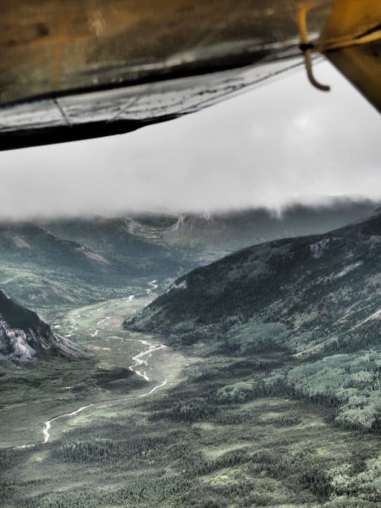 Nahanni River by Canoe: Clouds filling the valley from above.