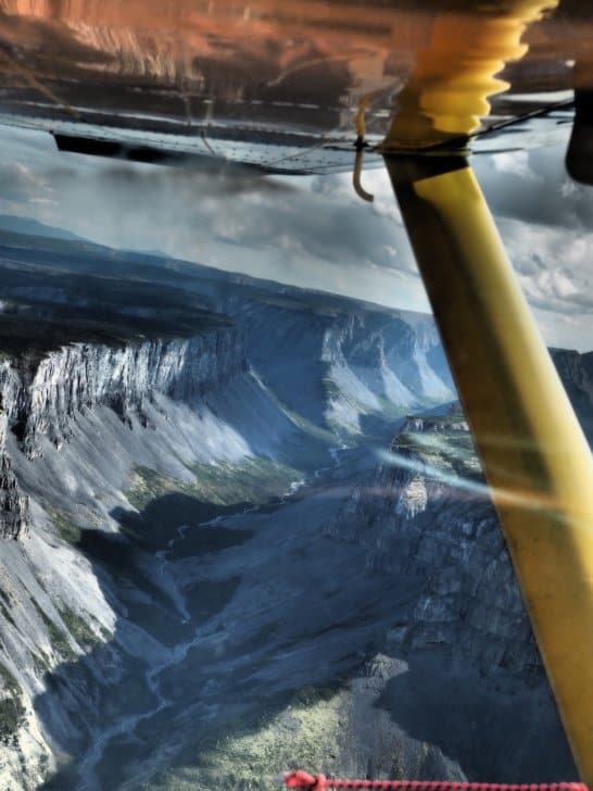 Nahanni River by Canoe: Another gorge from the view of the Cessna