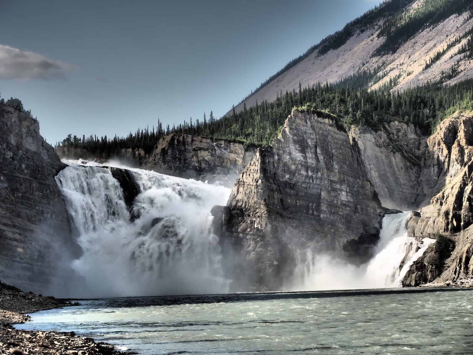 Nahanni River by Canoe: A final view of Virginia Falls