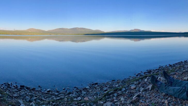 Hiking the Yellowstone Caldera Loop: Heart Lake sunset