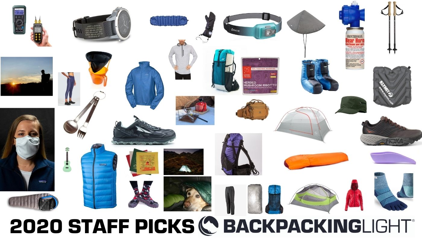 backpacking light staff picks - a photo collage showing all of the gear