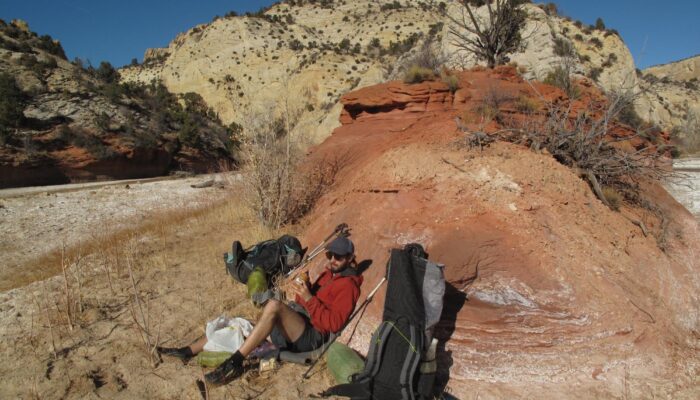 lunch in upper paria canyon