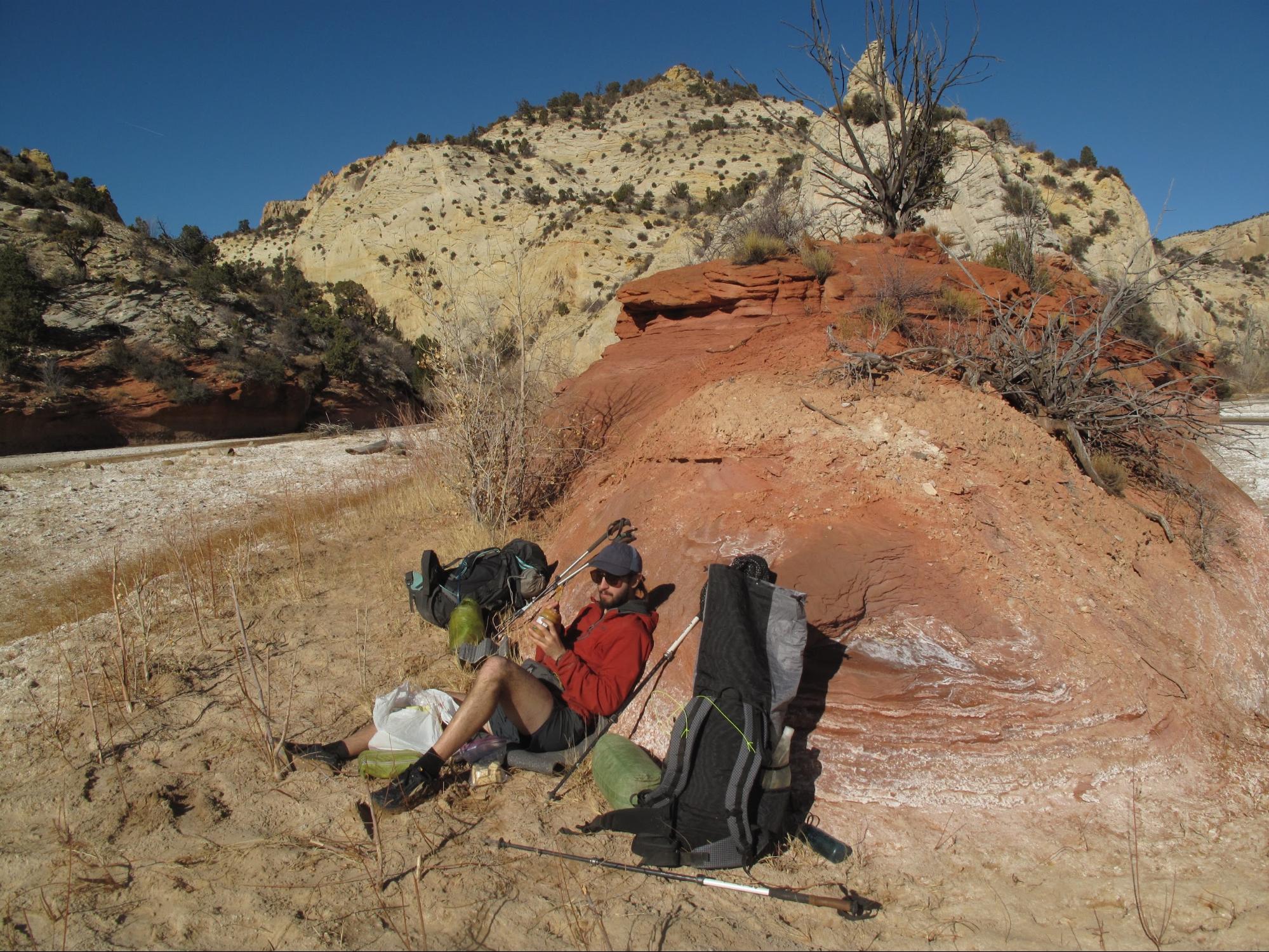 lunch in upper paria canyon