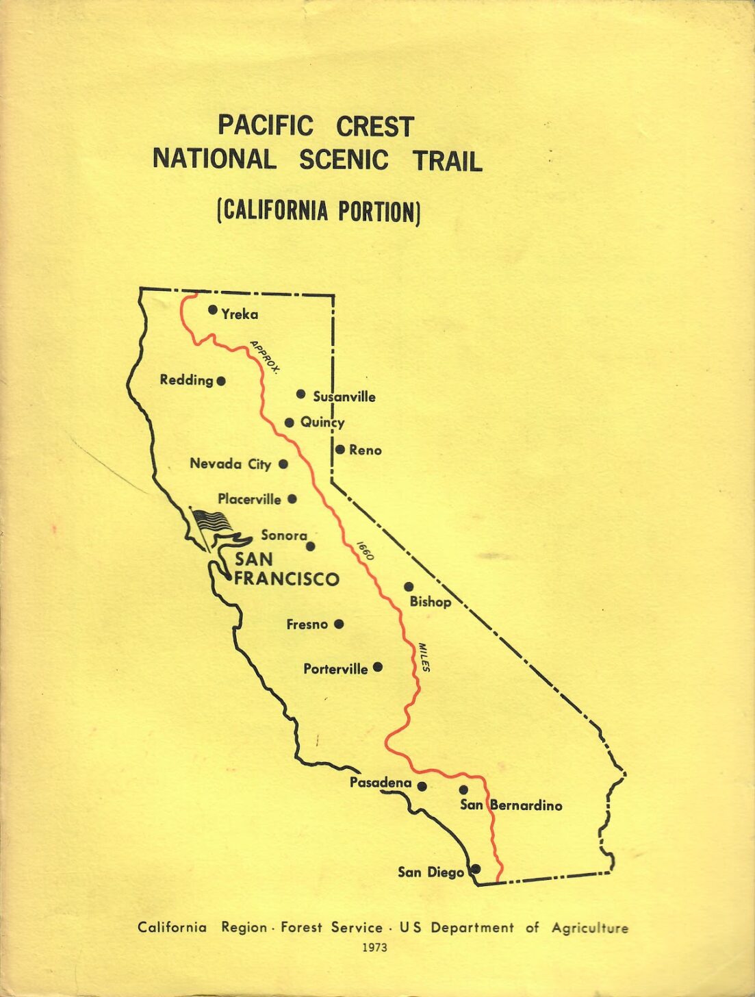 a worn map of california on yellow paper