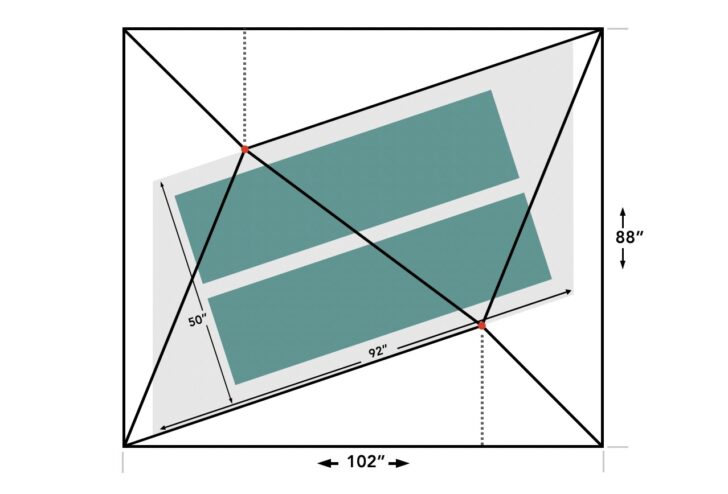 a floorplan layout of a two person shelter