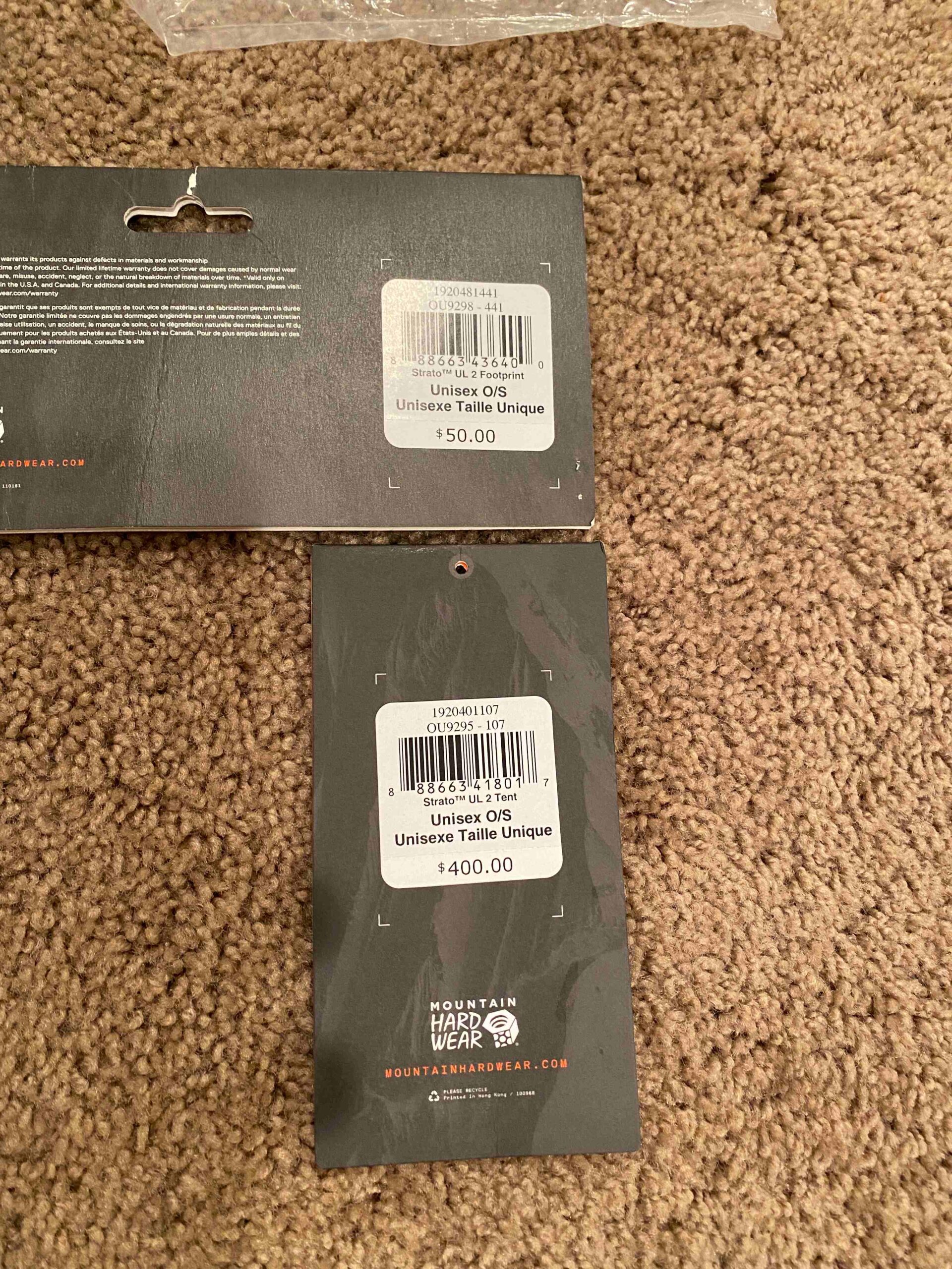 Mountain Hardwear 2021 Strato UL 2 tent & Footprint - Never used ...