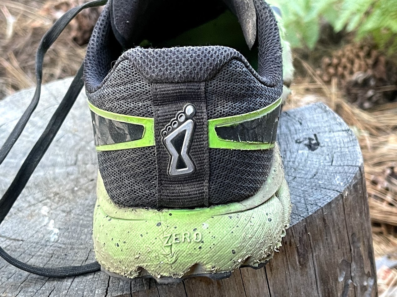 a close-up showing the rear of a shoe.