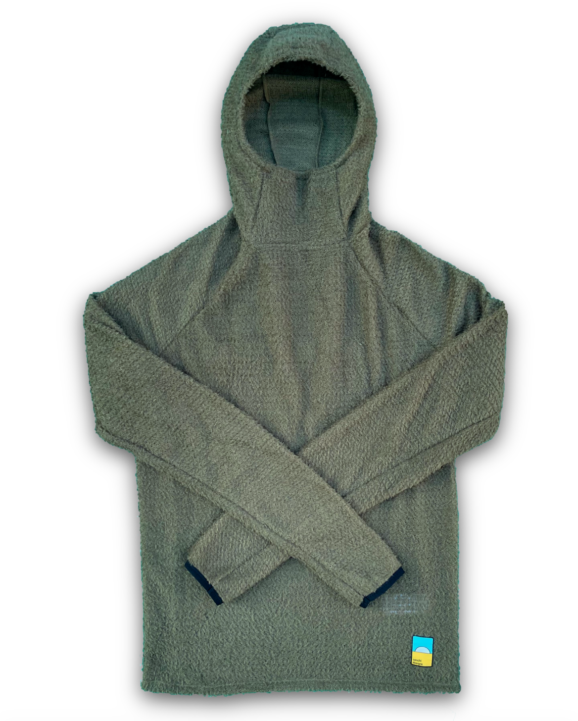 The Senchi Designs Lark hoodie against a white background