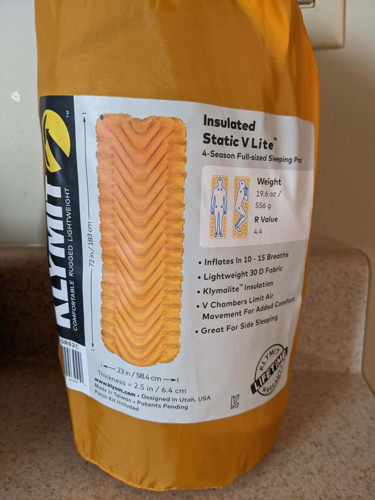 New Kymit Insulated Static V Lite Sleeping Pad Backpacking Light New Kymit Insulated Static V Lite Sleeping Pad Backpacking Light