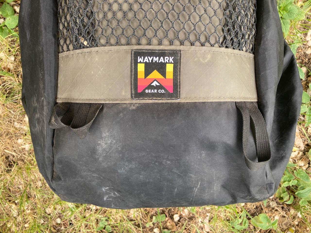 A close-up of the Waymark Gear Company Lite 50L's bottom fabric.