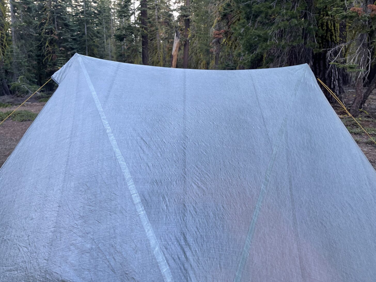 a head-on shot of the ridgeline on the tarptent Dipole 2