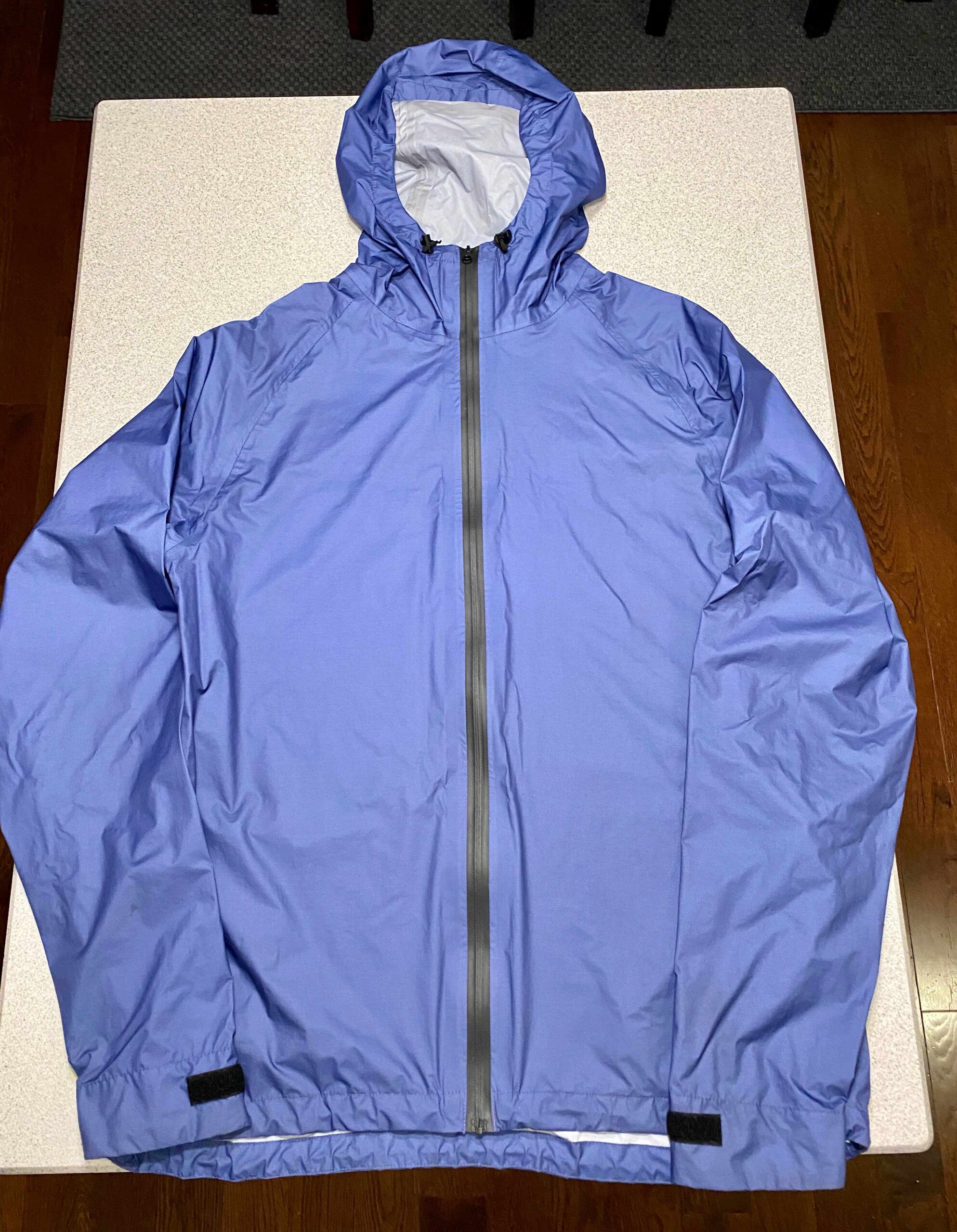 SOLD - Enlightened Equipment Visp Rain Jacket - Men's Medium - Blue - 5.8  oz - Backpacking Light