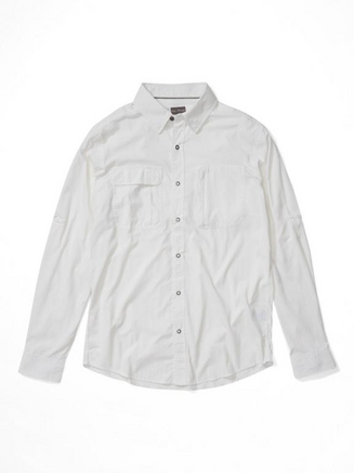 stock photo of a white collared long sleeve button down shirt