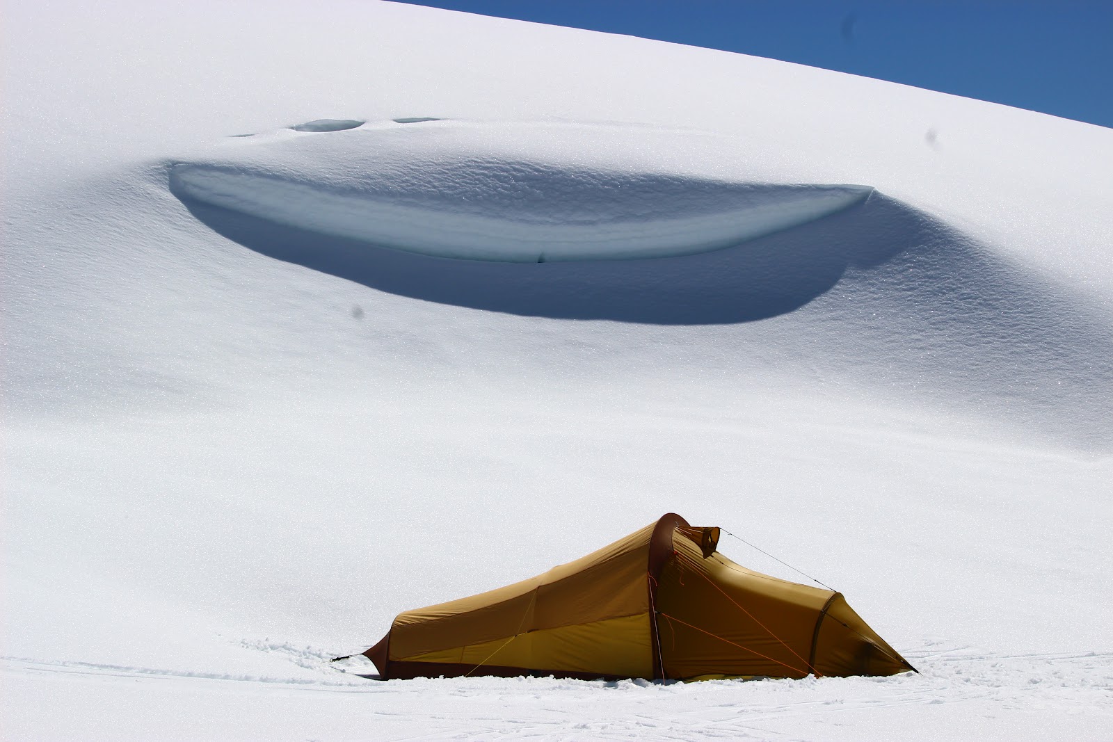 tunnel tent in snow again