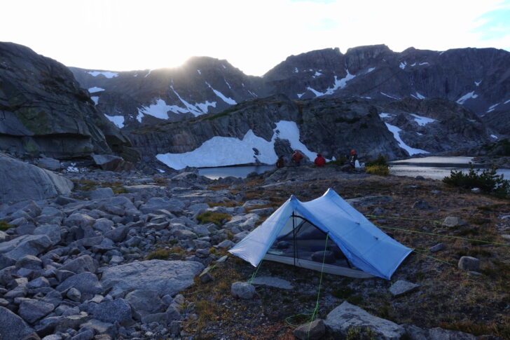 tent in a mountain scape