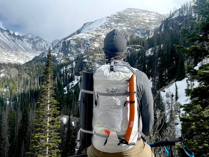 hiker with a small pack