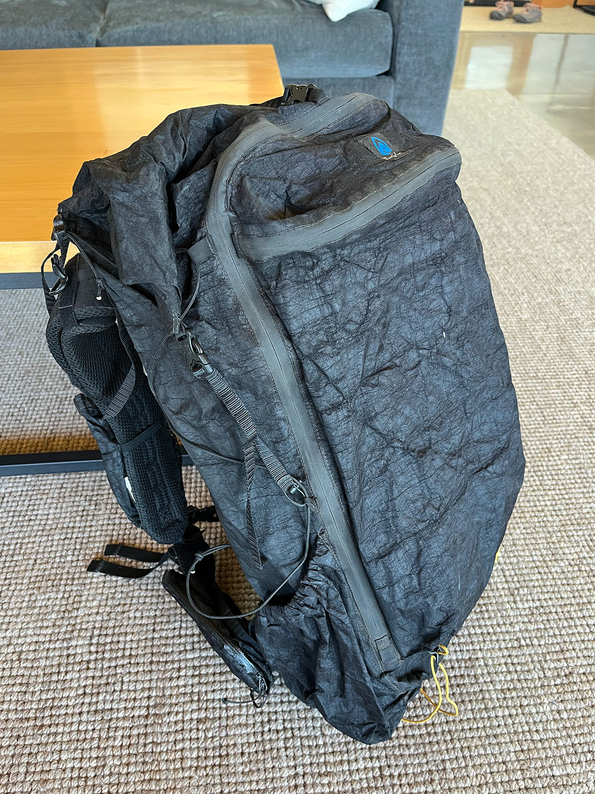 Zpacks Arc Zip 57L Backpack (Dyneema) with extras - Backpacking Light