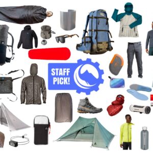 a collage of different types of camping gear