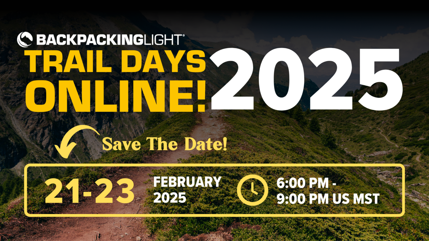 Trail Days Online! 2025 Backpacking Light