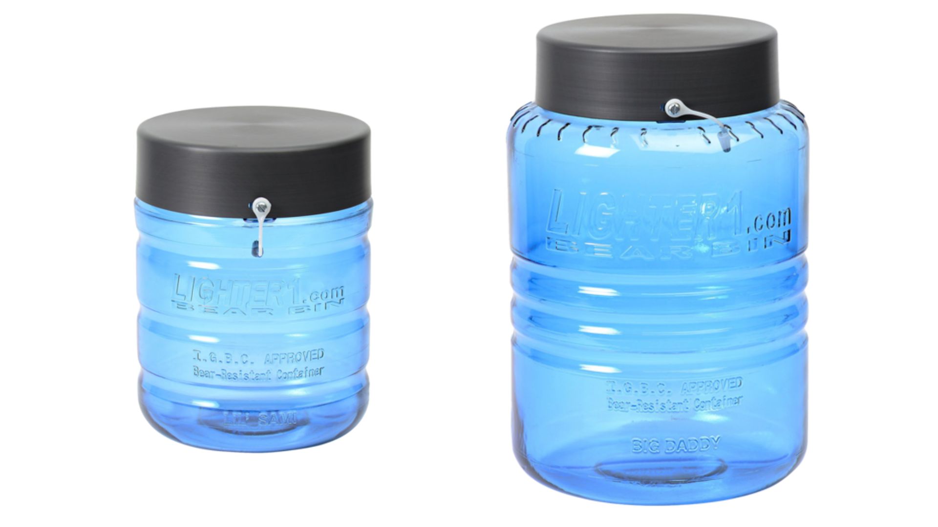 a couple of water bottles sitting next to each other