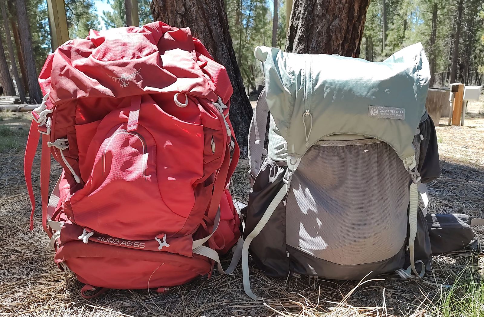 two backpacks side by side