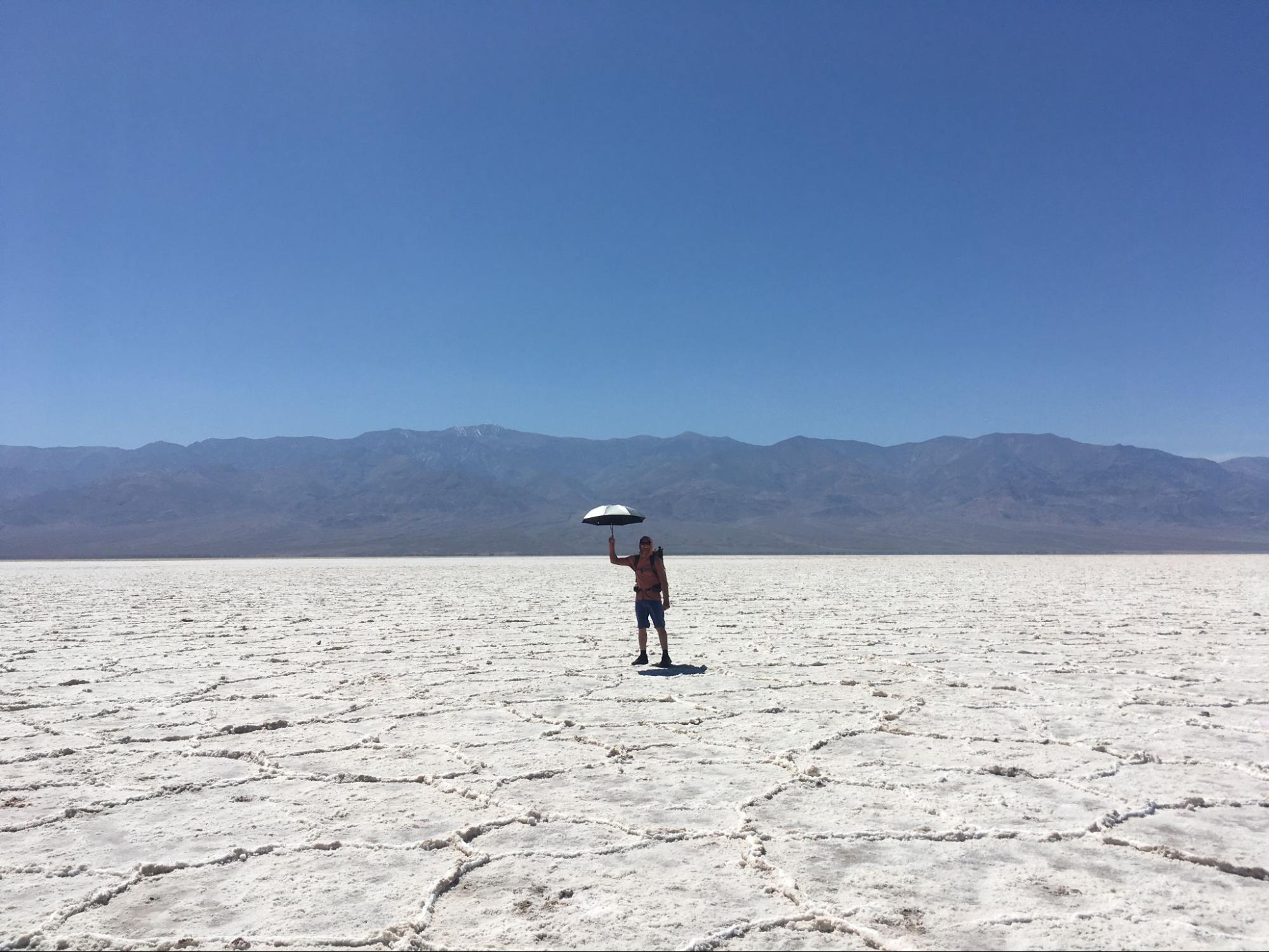 hiking in the desert