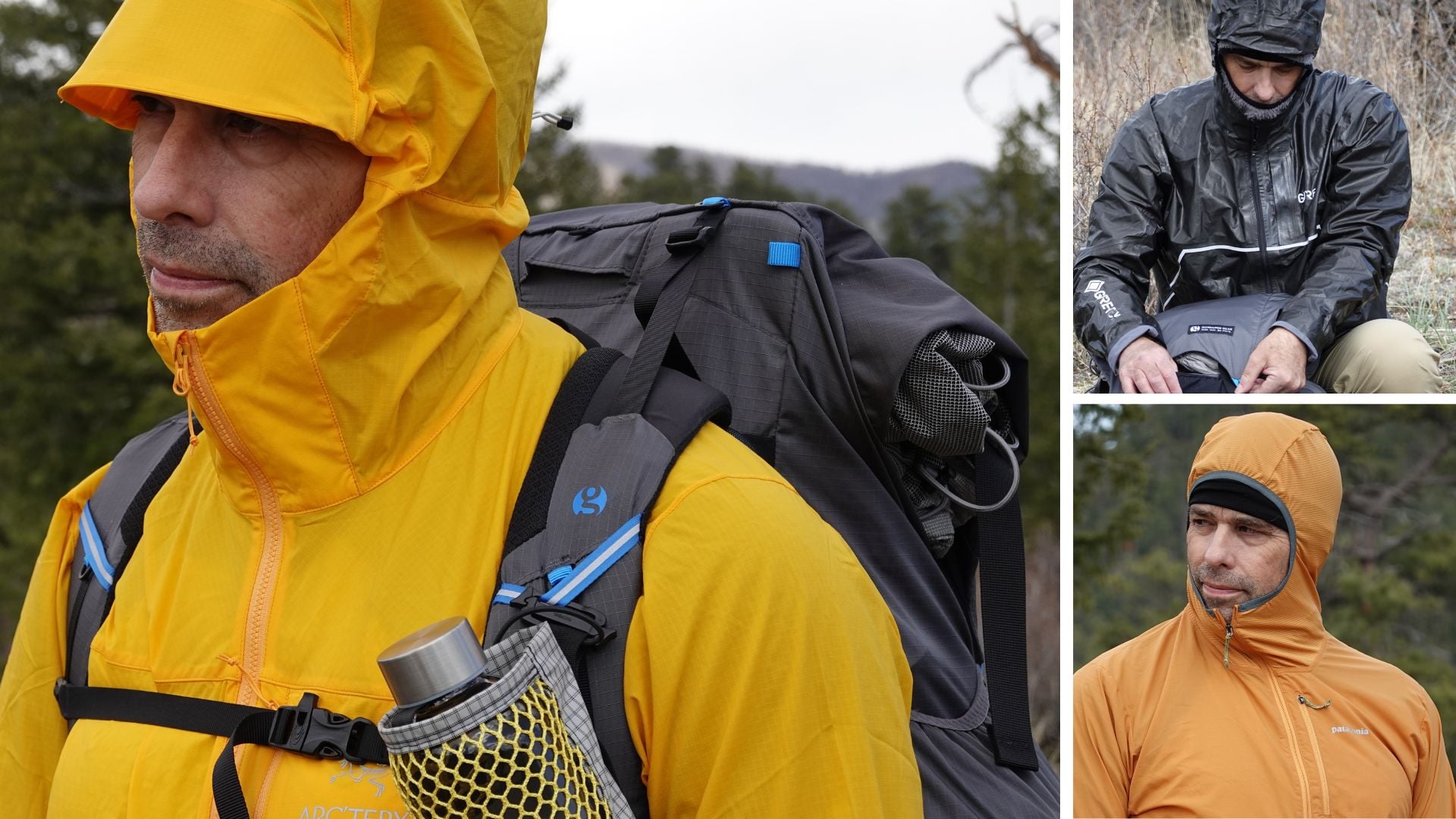 3 windshirts side by side