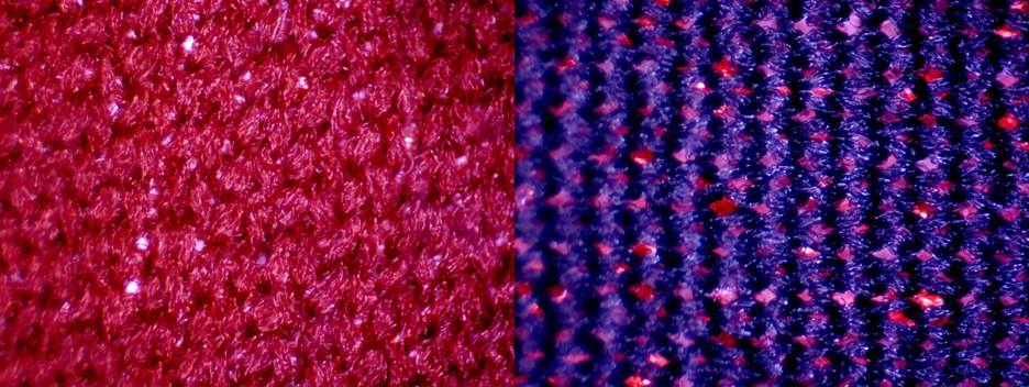 two fabrics side by side