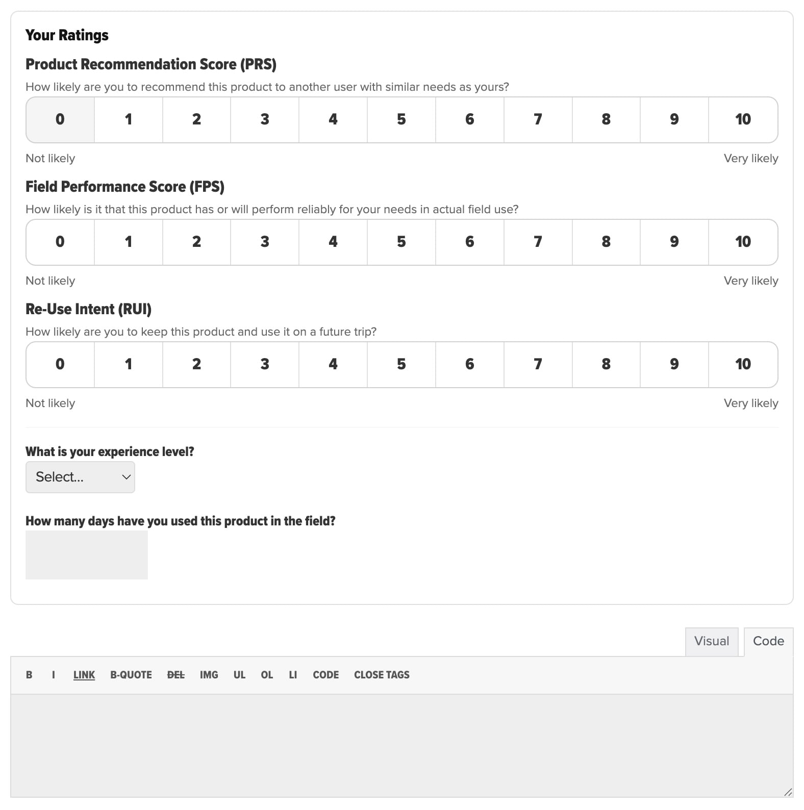 member gear review form