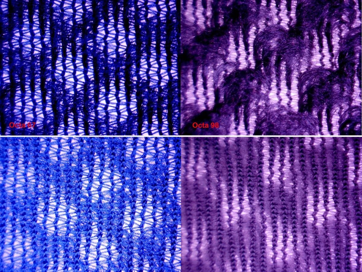 A collage of different colors of fabric