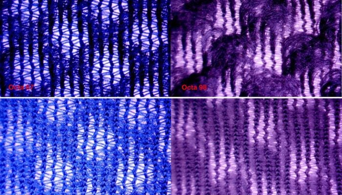 A collage of different colors of fabric