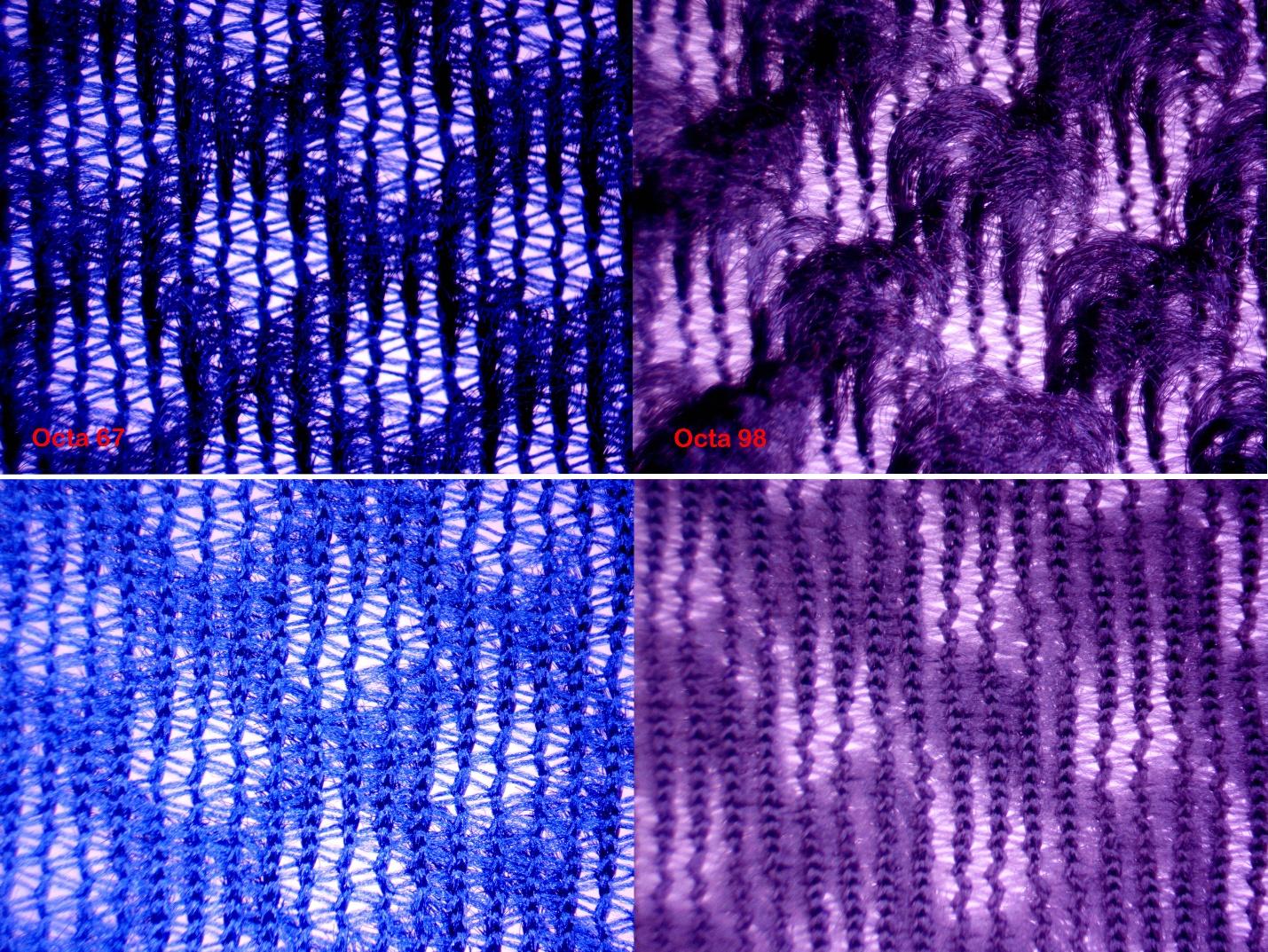 A collage of different colors of fabric