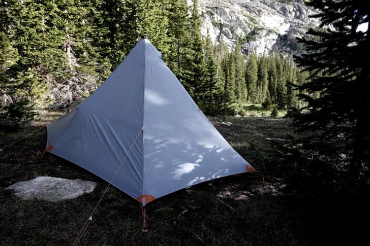tent in mountains