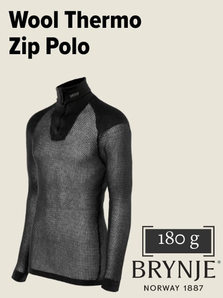 Wool Thermo Zip Polo