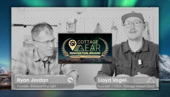 cottage gear innovation awards - ryan jordan and lloyd vogel of backpacking light x garage grown gear