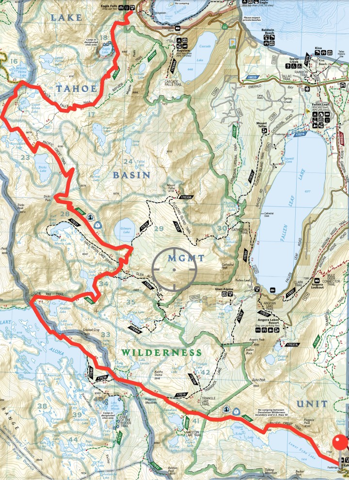 Desolation Wilderness Map Zones Desolation Wilderness Questions - Backpacking Light