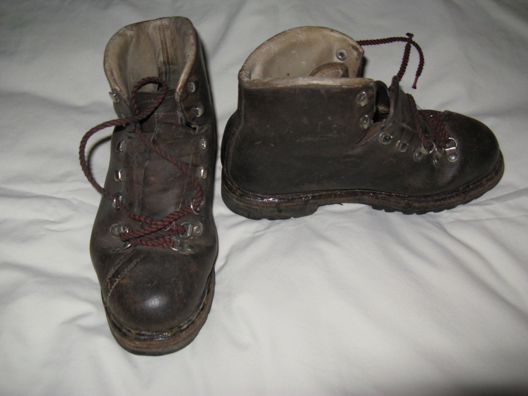 Vintage leather mountaineering boots 