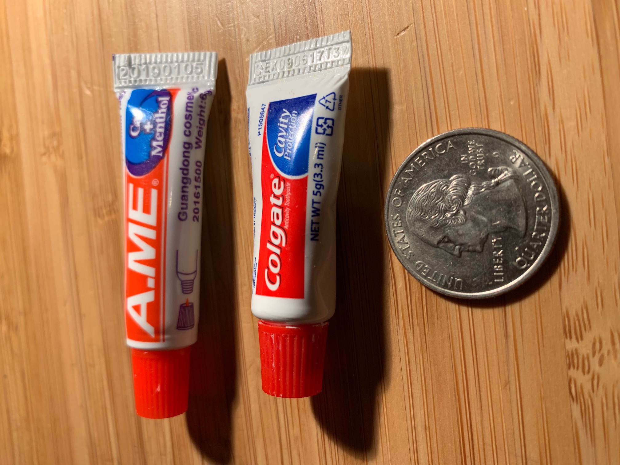 mini tooth paste